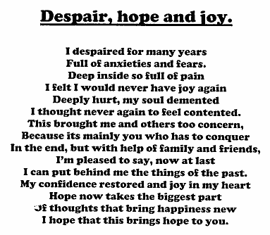 Despair, hope and joy